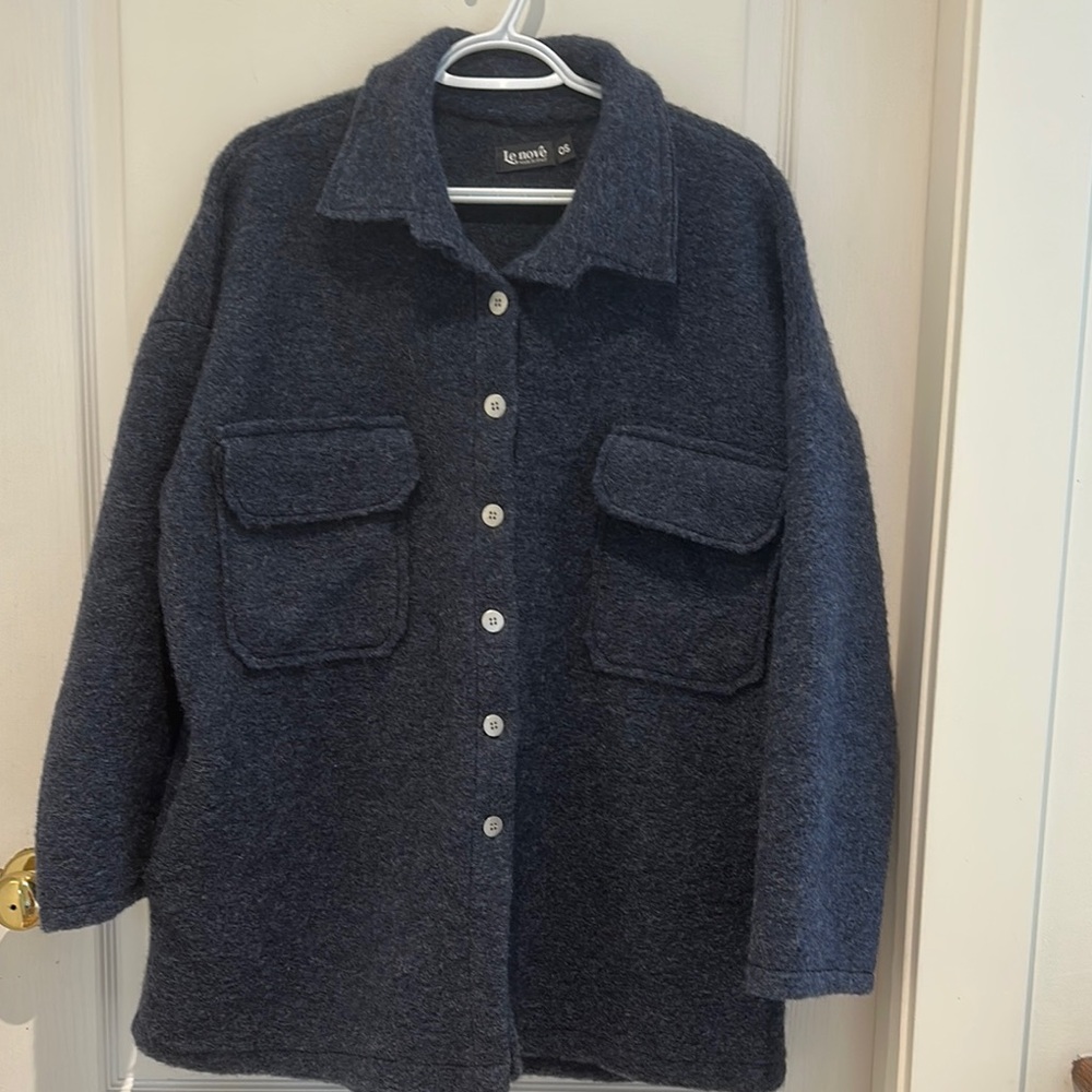 Blue Wool Jacket. (Like new shape)